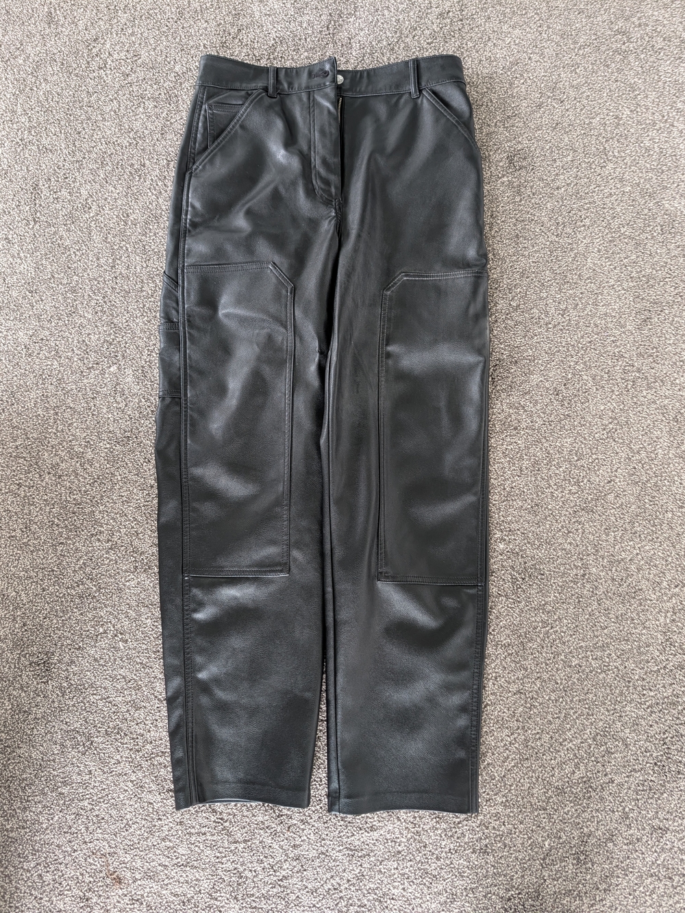 Black Faux Leather Pants